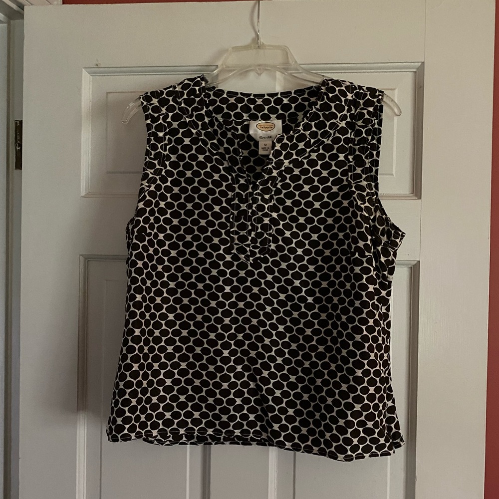 Talbots Sleeveless Silk Blouse
